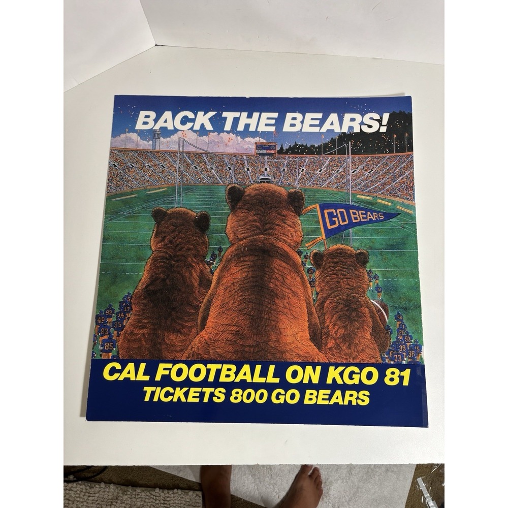 California Golden Bears Poster 22"x21" inches Cal Bears Football 81
